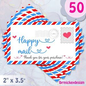 50 Thank You Cards Mail